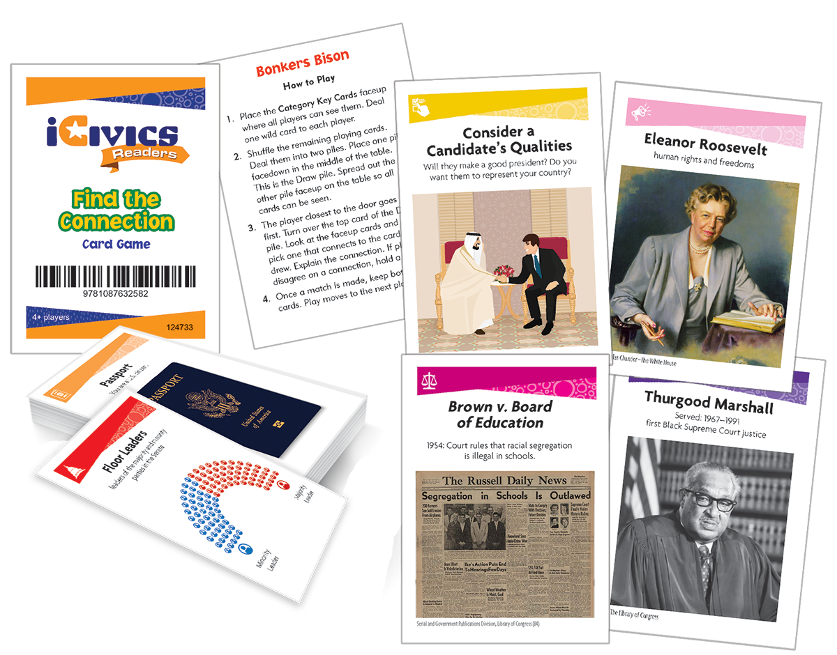 iCivics: Find the Connection Game Cards