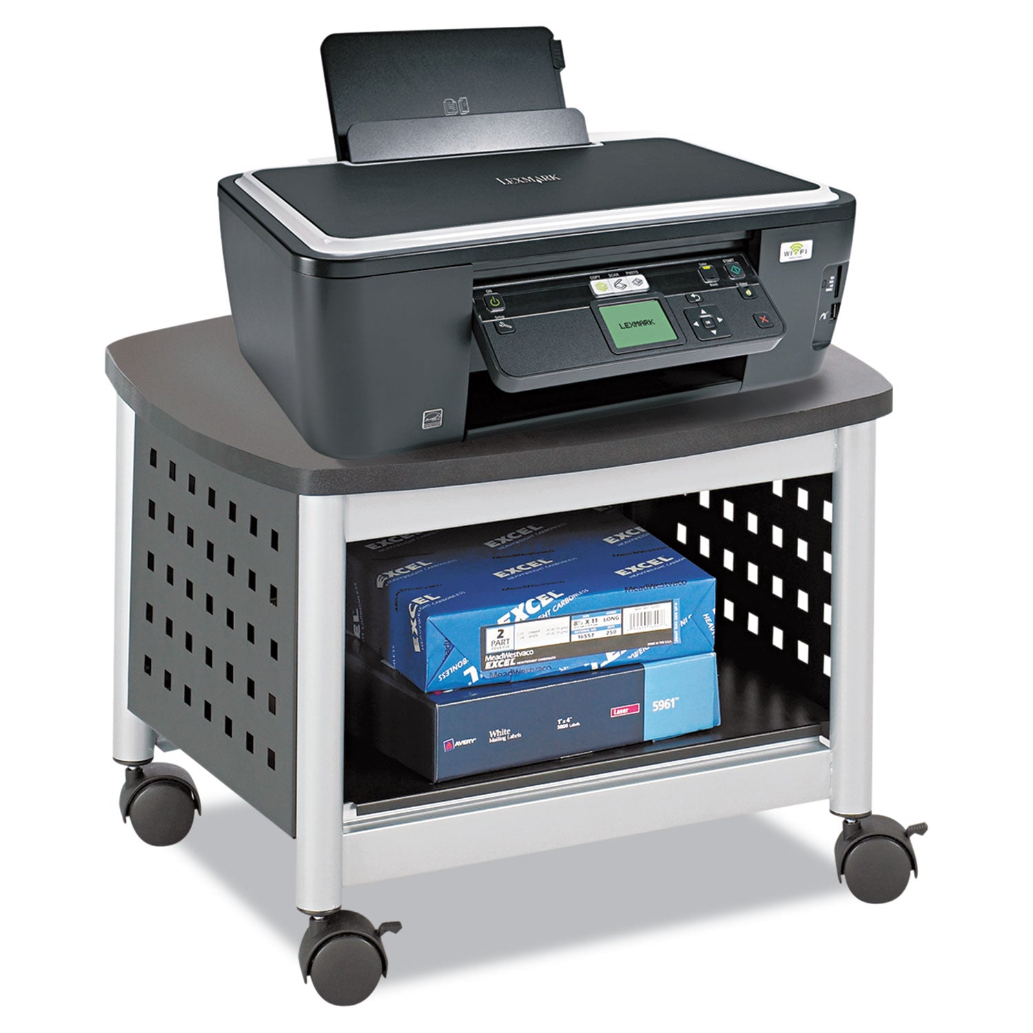Stand Scoot Under Desk Prt Blk