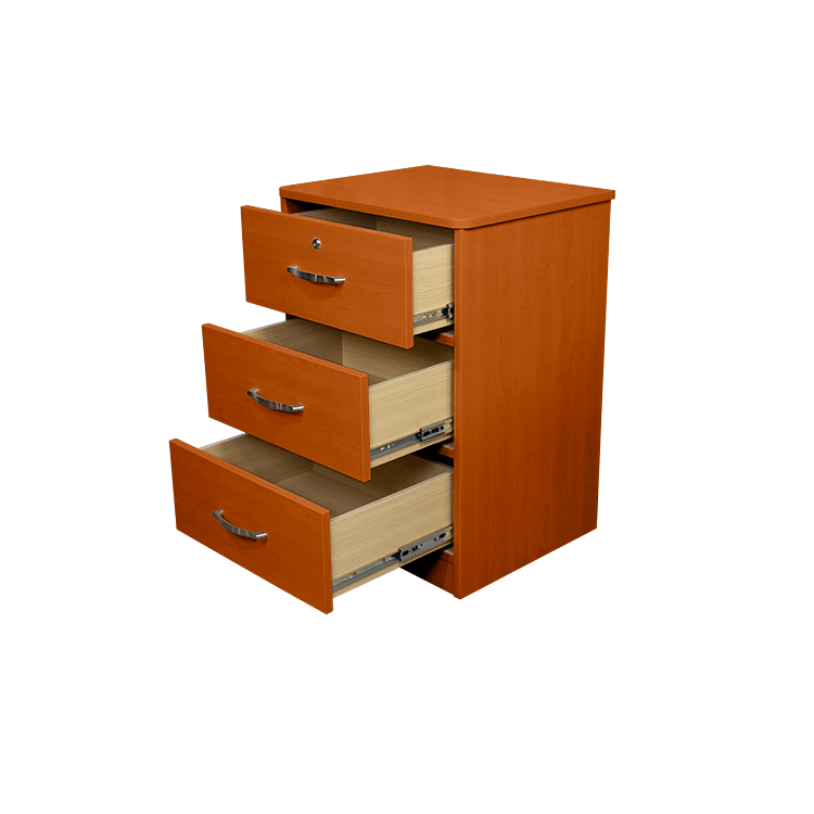 Three Drawer Nightstand, Cherry, 1pc/cs