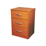 Three Drawer Nightstand, Cherry, 1pc/cs