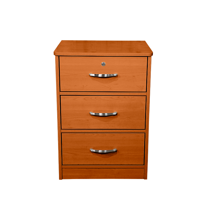 Three Drawer Nightstand, Cherry, 1pc/cs