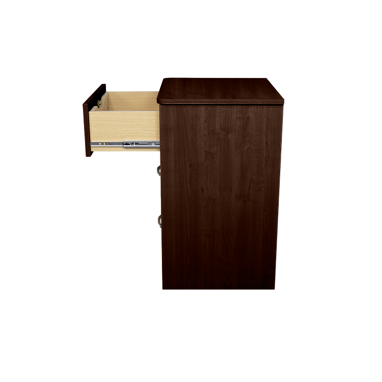 Three Drawer Nightstand, Mahogany, 1pc/cs