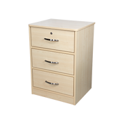 Three Drawer Nightstand, Light Oak, 1pc/cs