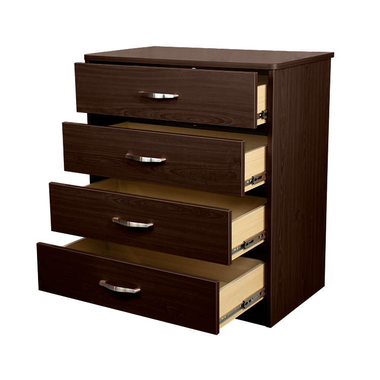 Four Drawer Dresser, Mahogany, 1pc/cs