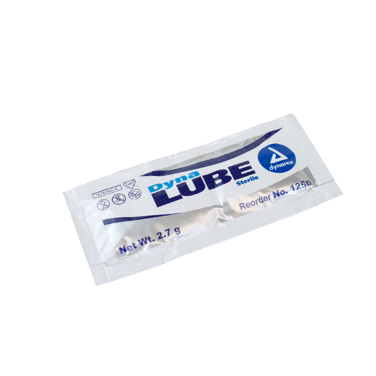 DynaLube Lubricating Jelly - Sterile, 2.7 g Packet - 144 packets per Box/12 Boxes per Case