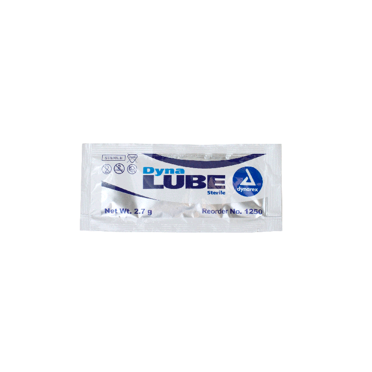 DynaLube Lubricating Jelly - Sterile, 2.7 g Packet - 144 packets per Box/12 Boxes per Case