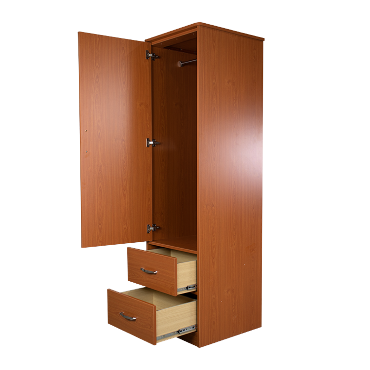 One Door / Two Drawer Wardrobe, Cherry, 1pc/cs