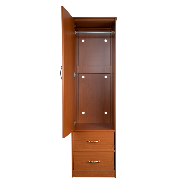One Door / Two Drawer Wardrobe, Cherry, 1pc/cs