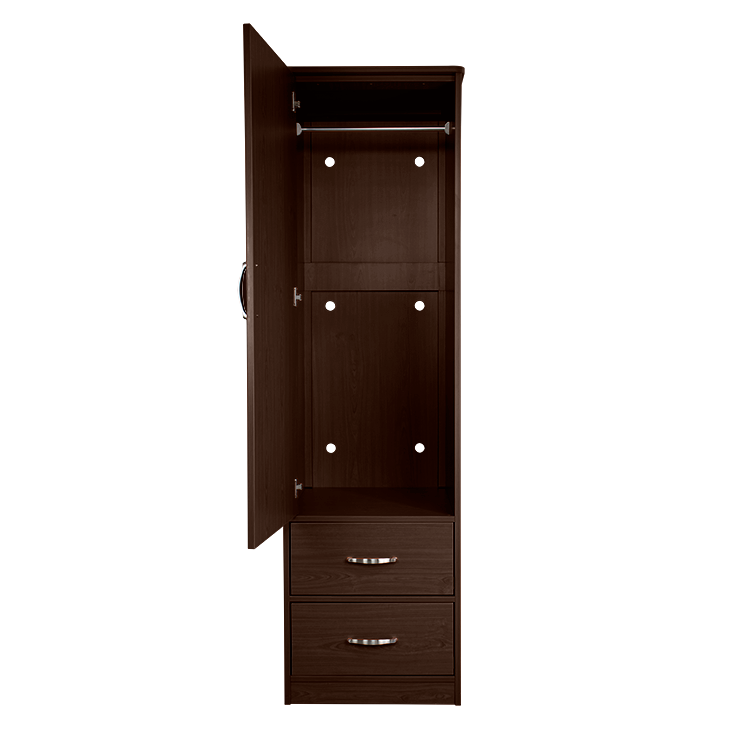 One Door / Two Drawer Wardrobe, Mahogany, 1pc/cs