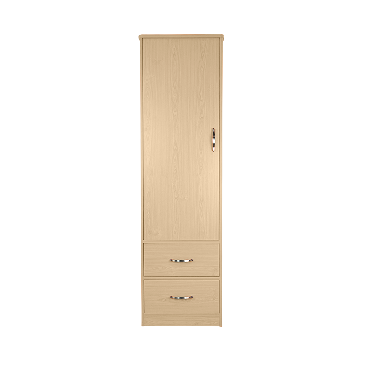 One Door / Two Drawer Wardrobe, Light Oak, 1pc/cs
