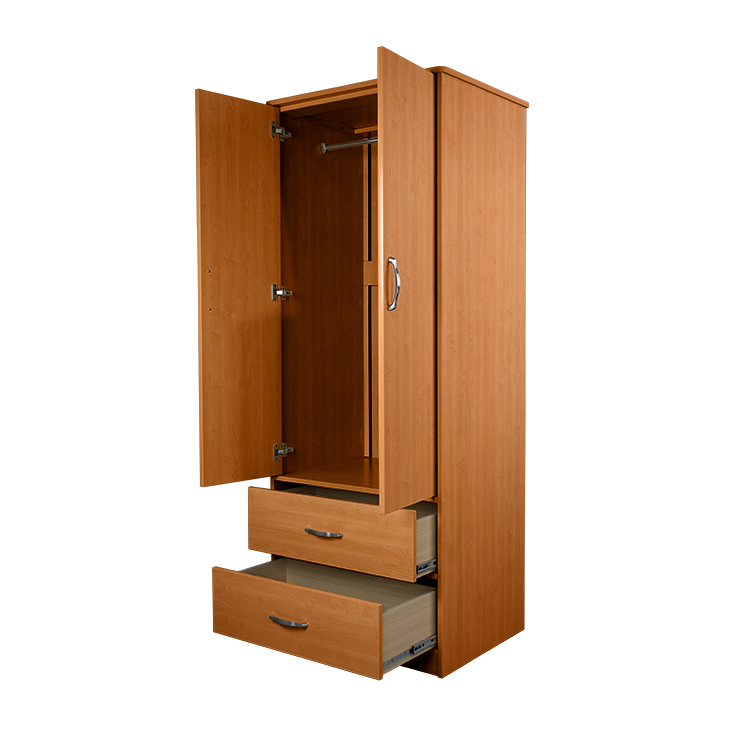 Two Door / Two Drawer Wardrobe, Cherry, 1pc/cs
