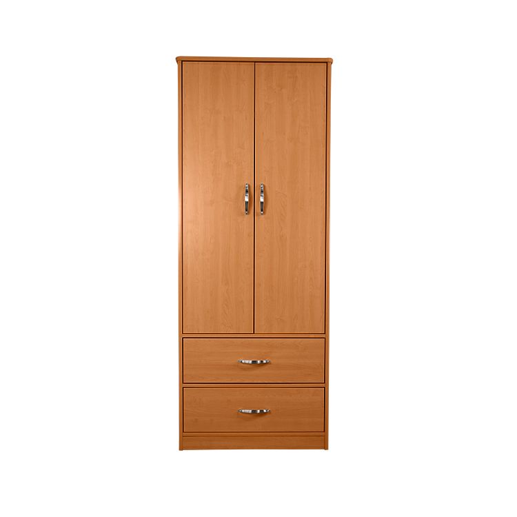 Two Door / Two Drawer Wardrobe, Cherry, 1pc/cs