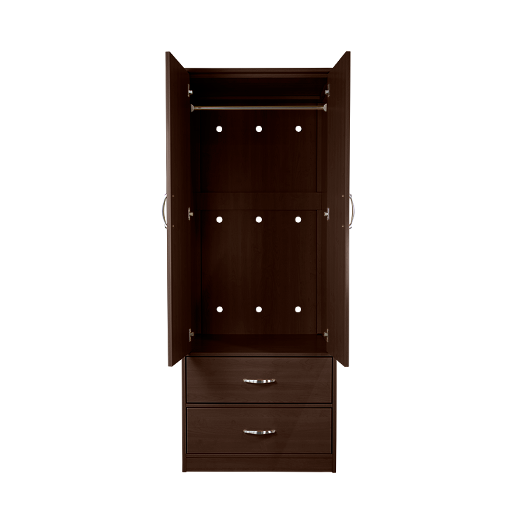Two Door / Two Drawer Wardrobe, Mahogany, 1pc/cs