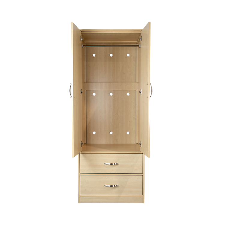 Two Door / Two Drawer Wardrobe, Light Oak, 1pc/cs