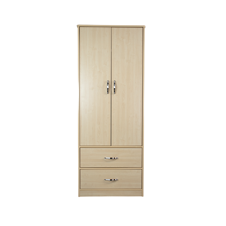 Two Door / Two Drawer Wardrobe, Light Oak, 1pc/cs
