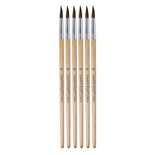 Tapered Water Color Brush 6-Set