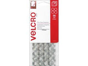 VELCRO Brand Thin General Purpose Tape | General Purpose/ Low Profile | Perfect for Home or Office | 3/8  Circles   56-Count - Clear