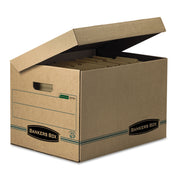 Internal Dimensions: 12" Width x 15" Depth x 10" Height - External Dimensions: 12.5" Width x 16" Depth x 10.8" Height - Media Size Supported: Letter, Legal - Flip Top Closure - Basic Duty - Stackable - Kraft, Green - For File - Recycled - 12 / Carton