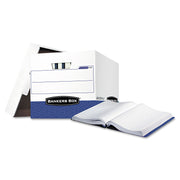 Internal Dimensions: 12.75" Width x 16" Depth x 12.50" Height - External Dimensions: 13.8" Width x 17.8" Depth x 13" Height - Lift-off Closure - Heavy Duty - Stackable - White, Blue - For Document - Recycled - 12 / Carton