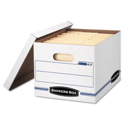 Internal Dimensions: 12" Width x 12" Depth x 10" Height - External Dimensions: 12.8" Width x 13.2" Depth x 10.5" Height - 400 lb - Media Size Supported: Letter - Lift-off Closure - Stackable - White, Blue - For File - Recycled - 12 / Carton