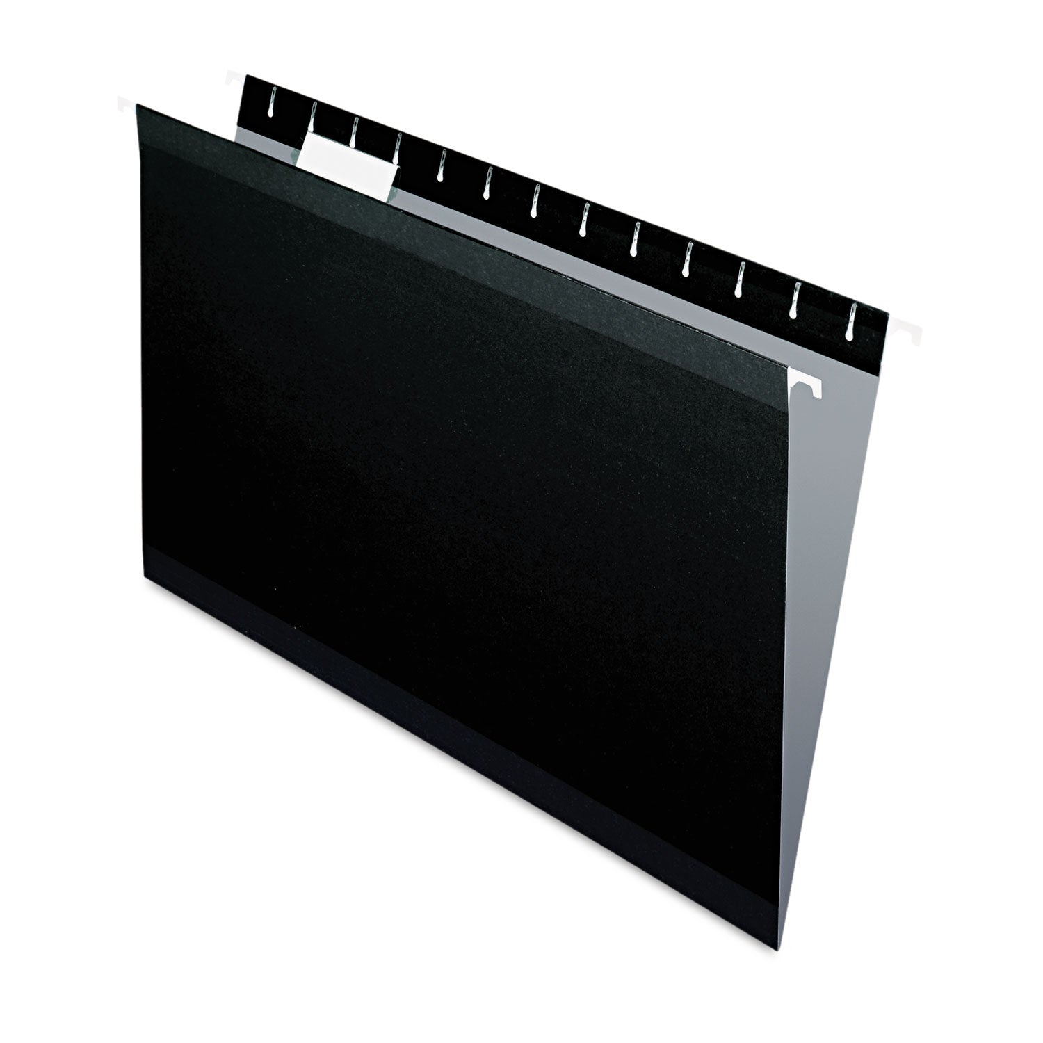 Pendaflex 1/5 Tab Cut Legal Hanging Folders, 8.5" x 14", Black, Internal Pocket, Reinforced, Tear Resistant, 10% Recycled, 11 pt., 25/Box