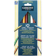 Sargent Art 22-7210 10-Count Jumbo Triangle Colored Pencils