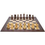 Zagreb Chess Set with Wooden Board 21.75 in., 3.74 in. King