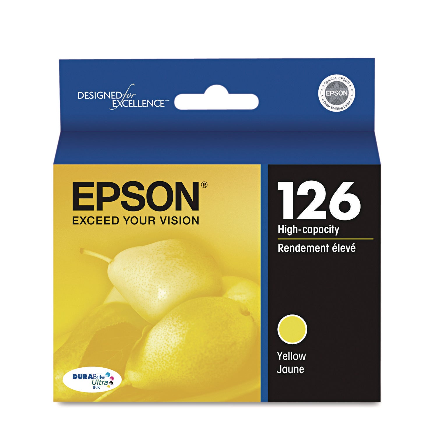 Epson DURABrite 126 Original Inkjet Ink Cartridge - Yellow - 1 Each