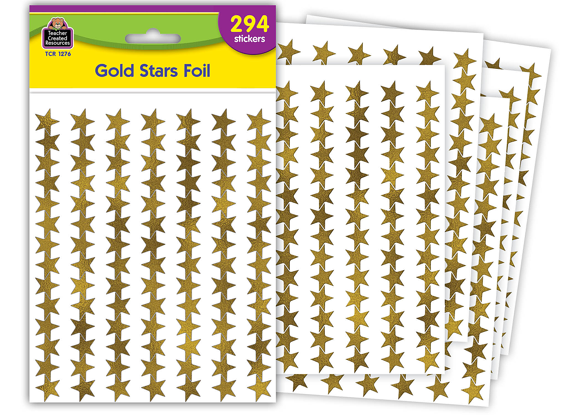 Gold Stars Foil Stickers