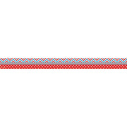 Red & Blue Chevrons and Dots Straight Border Trim
