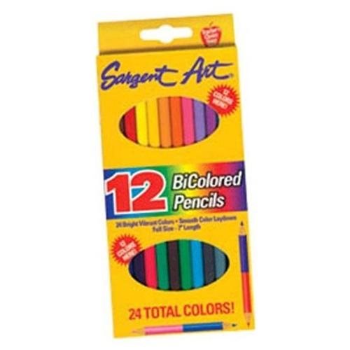 Sargent Art 7" Bi-Colored Pencil, Assorted, 12/Pack, 6 Packs/Bundle