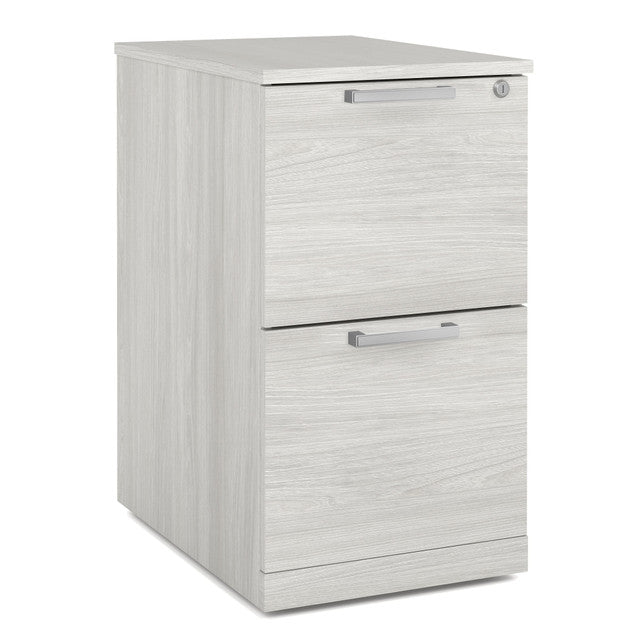 OfficeSource Laminate 2 Drawer Mobile Pedestal - File/File - Arcadia White