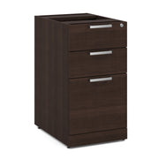 OfficeSource Laminate 3 Drawer Deluxe Full Pedestal - Box/File - Java