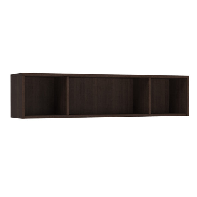OfficeSource Laminate Open Hutch for U-Leg Desk - 71"W x 15"D - Java