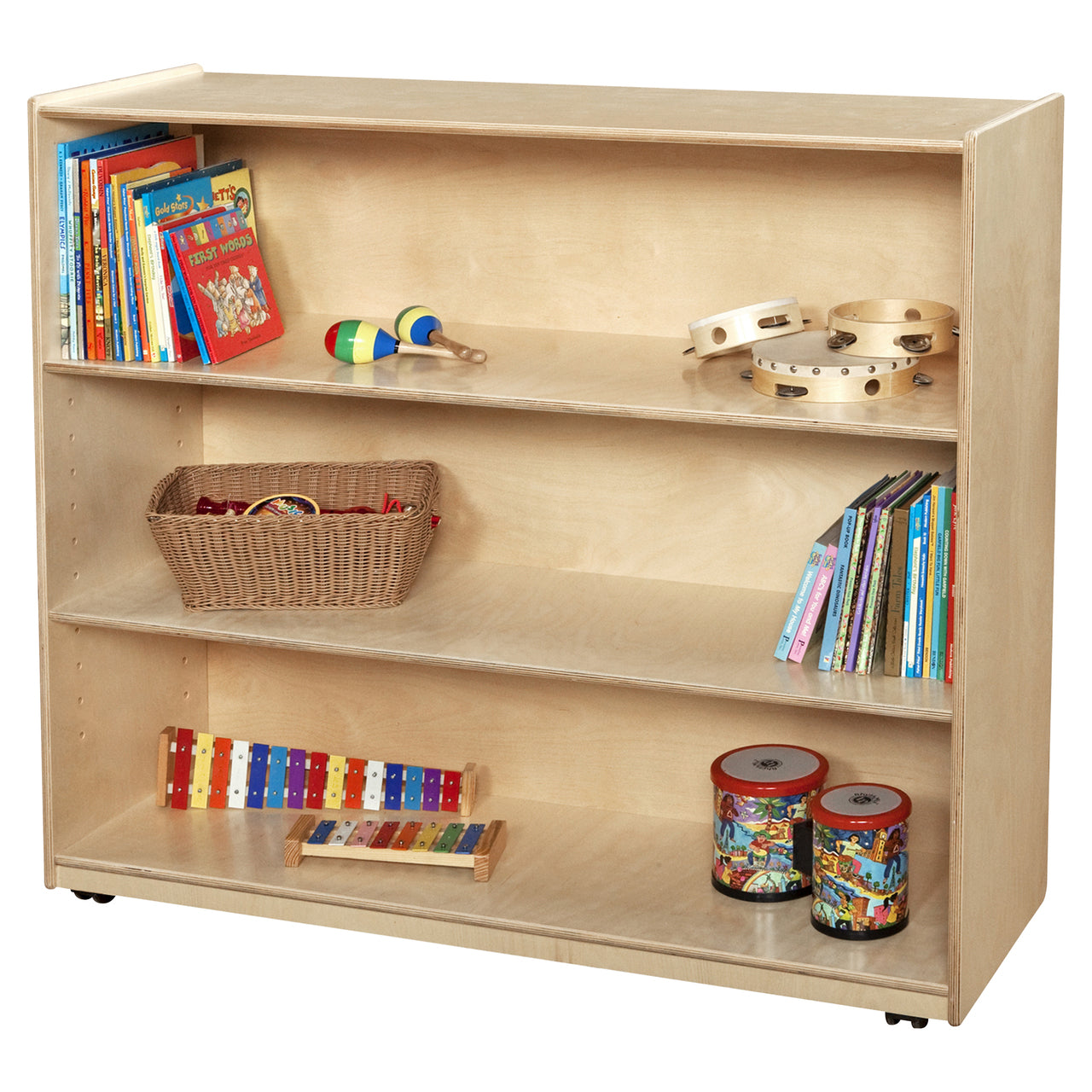 Bookshelf with Adjustable Shelves, 36-3/4"H