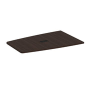OfficeSource  72.5" Half Boat Shape Top (Top Only) - Java