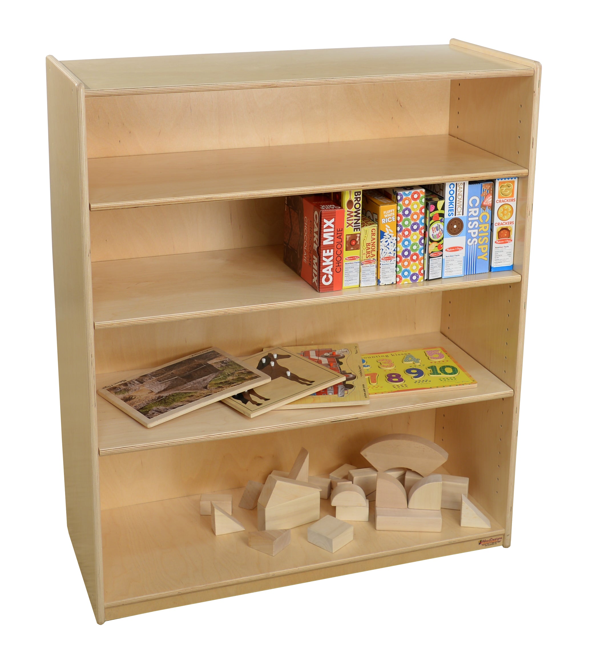 Bookshelf with Adjustable Shelves, 42-7/16"H