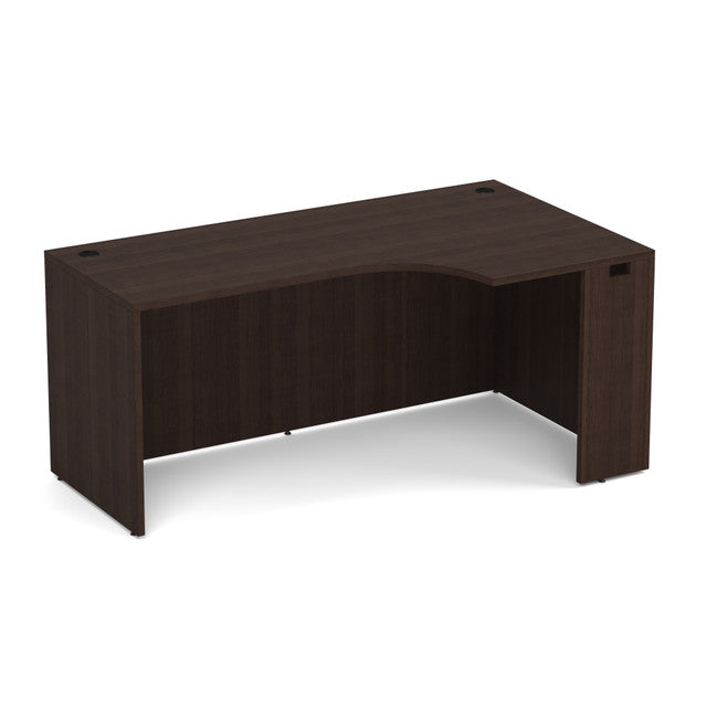 OfficeSource Laminate Credenza with Right Corner Extension - 66''W - Java