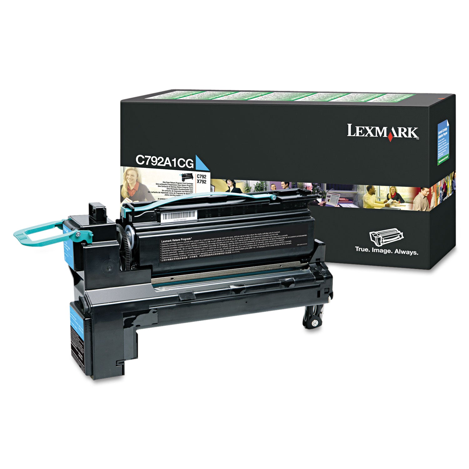 Lexmark C792A1CG Original Laser Toner Cartridge - Cyan - 1 Each