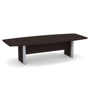 OfficeSource  Boat Shaped Conference Table with Elliptical Base - 10' - Java