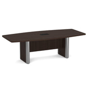 OfficeSource  Boat Shaped Conference Table with Elliptical Base - 8' - Java