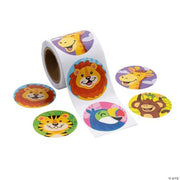 Zoo Animal Stickers - 100 Pieces