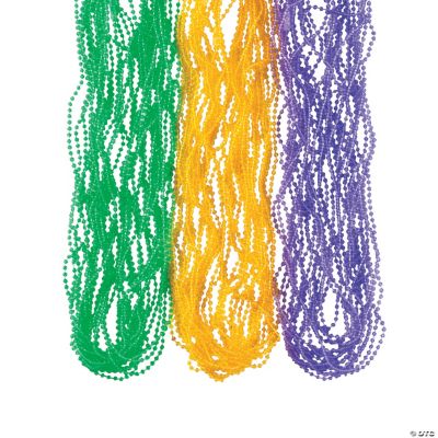 Mardi Gras Micro Beads - 144 Pieces