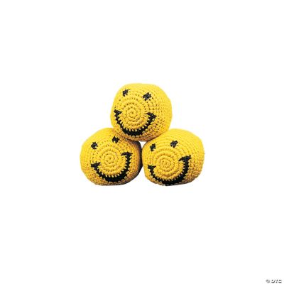 Knitted Smile Face Kick Ball - 12 Pieces