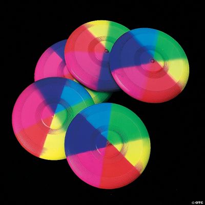 Mini Rainbow Flying Discs - 12 Pieces