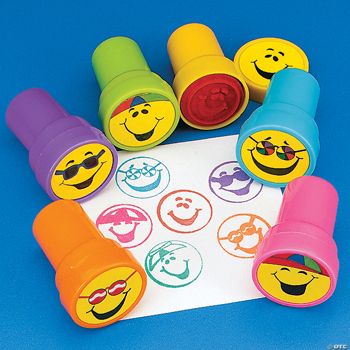 Goofy Smile Face Stamps - 24 Pieces