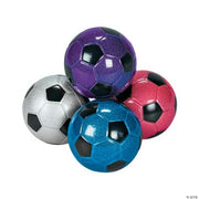 Metallic Soccer Ball Handballs - 24 Pieces