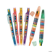 Transparent Glitter Stacking Pt Crayons - 12 Pieces