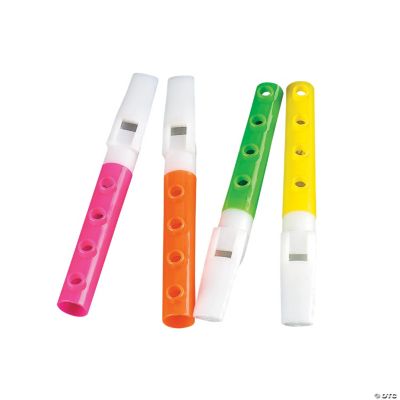 Mini Plastic Flutes - 48 Pieces