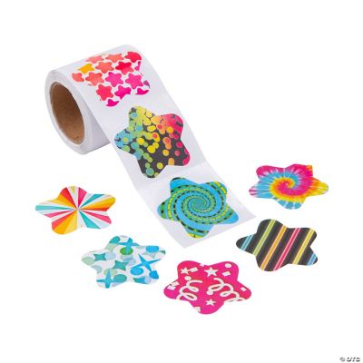 Funky Star Stickers - 100 Pieces